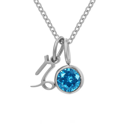 Constellation Zircon Birthstone Necklace – Stainless Steel null