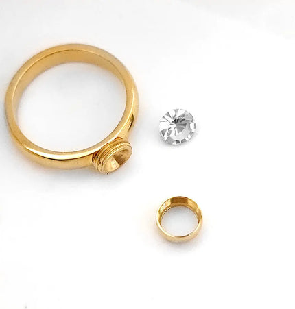 Minimalist Gold Stainless Steel Womens Ring null