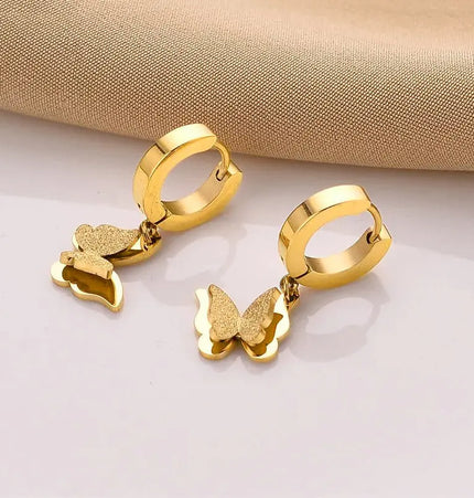 Titanium Steel No-Fading Geometric Earrings null