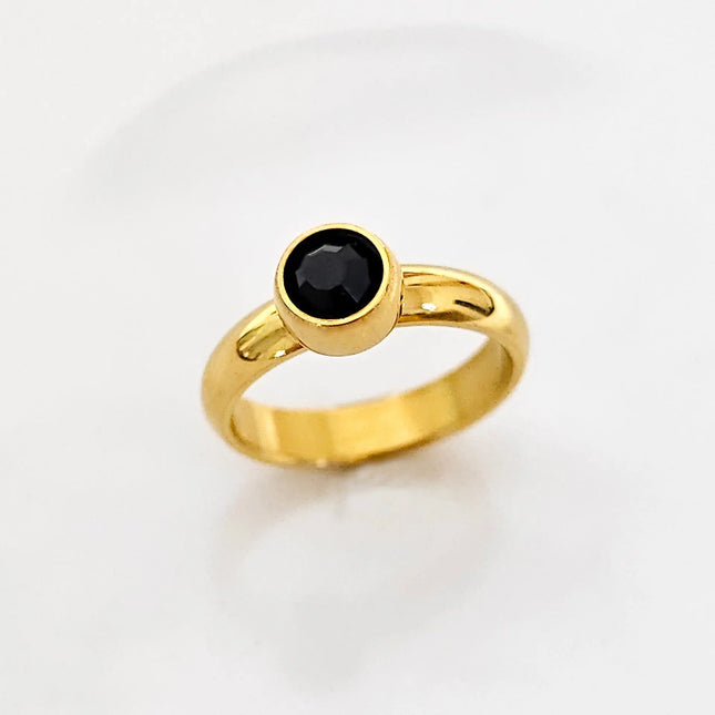Minimalist Gold Stainless Steel Womens Ring null