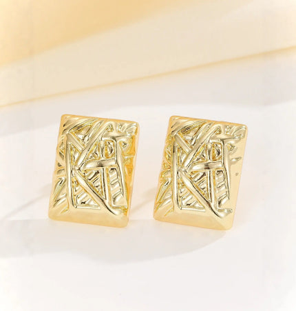 Unisex Square Stud Earrings | Modern Minimalist Wholesale Jewelry null