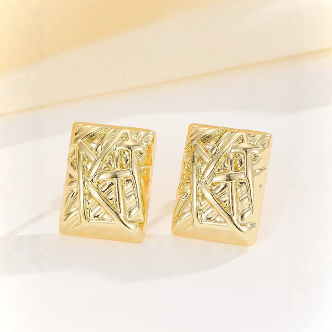 Unisex Square Stud Earrings | Modern Minimalist Wholesale Jewelry null