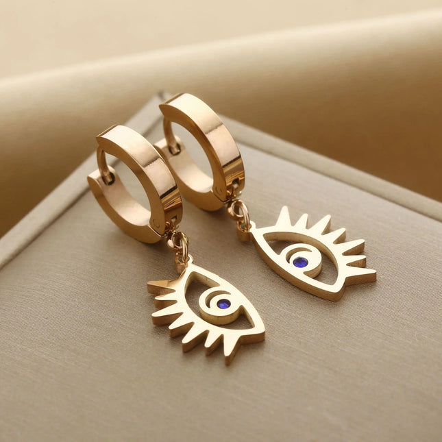 Titanium Steel No-Fading Geometric Earrings null