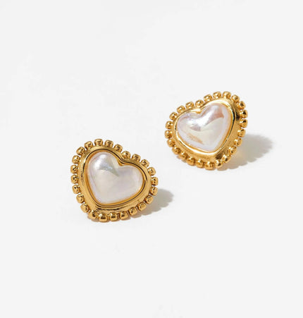 316 Stainless Steel Heart Stud Earrings | Waterproof Love Earrings Wholesale null