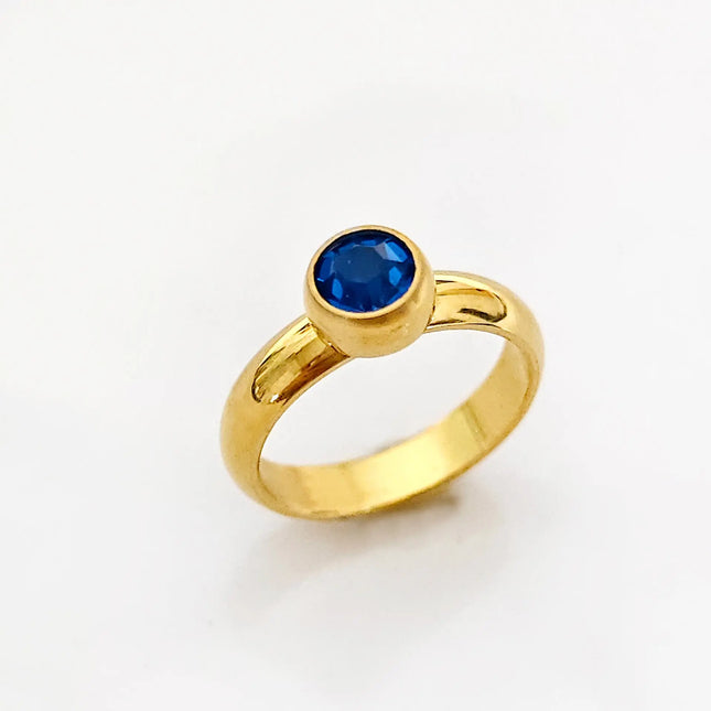 Minimalist Gold Stainless Steel Womens Ring null