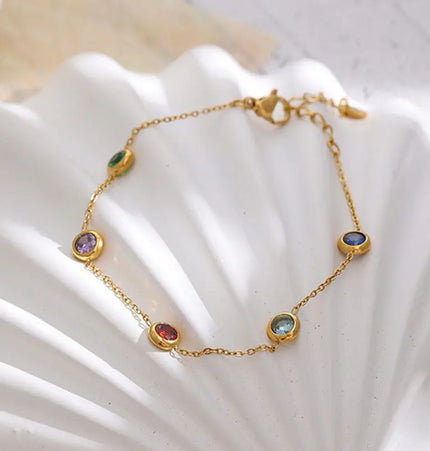 Five-Color Titanium Steel Bracelet null