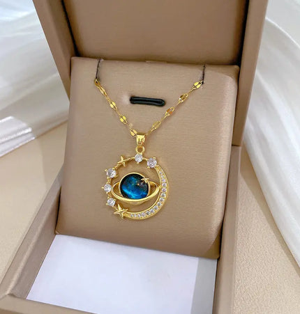 Blue Starry Sky Necklace null