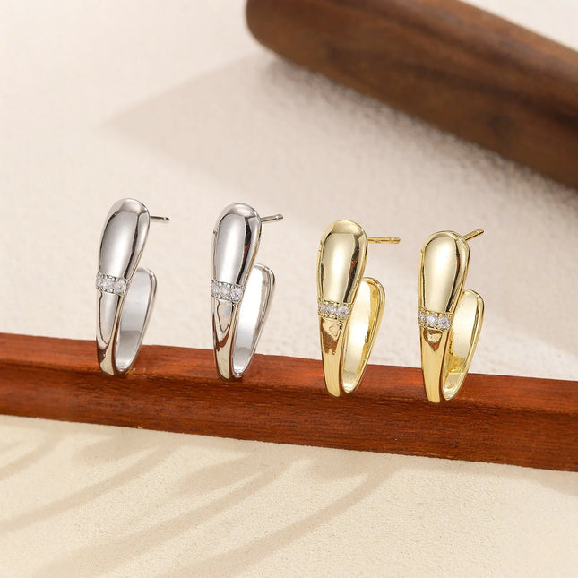 Minimal Square Stud Earrings | Simple & Versatile Wholesale Jewelry null