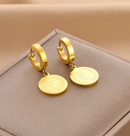 Titanium Steel No-Fading Geometric Earrings null