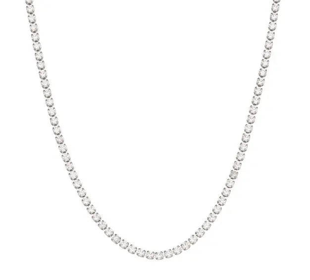 Stainless Steel Zircon Necklace & Bracelet Set – Waterproof Wholesale Jewelry null