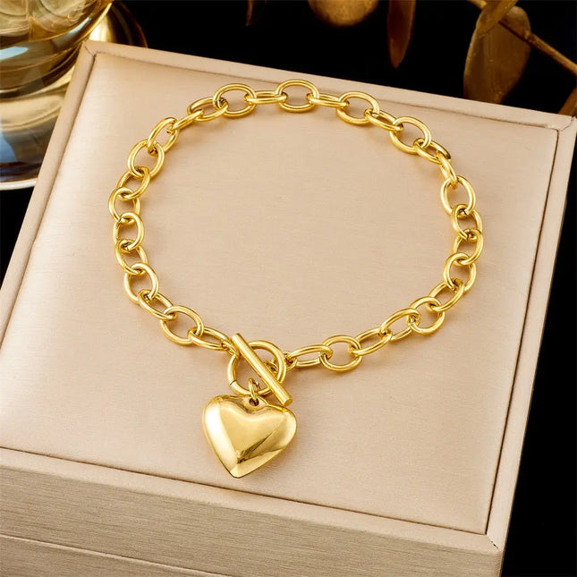All-Matching Gold Fashion Bracelet – Titanium Steel Wholesale Jewelry null