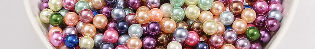 No Hole Round 3-10mm Imitation Pearl Loose Beads