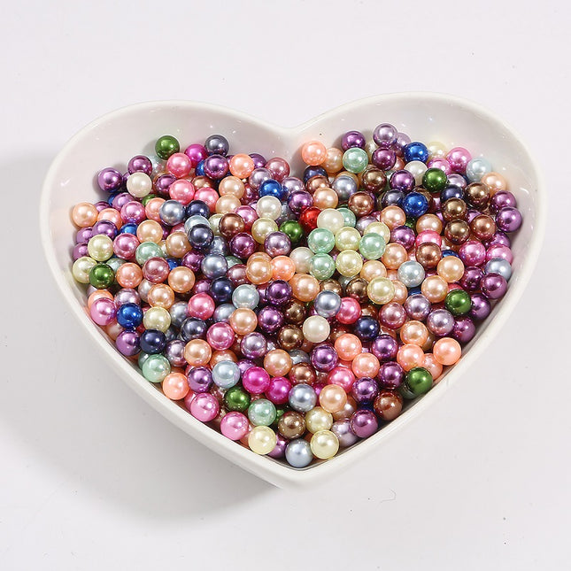 No Hole Round 3-10mm Imitation Pearl Loose Beads