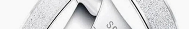 S925 Sterling Silver Frosted Couple Ring null
