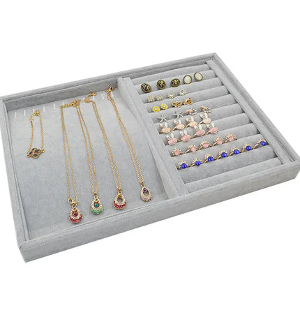 Velvet Jewelry Display Tray for Rings, Earrings & Necklaces null
