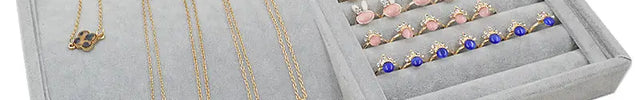 Velvet Jewelry Display Tray for Rings, Earrings & Necklaces null