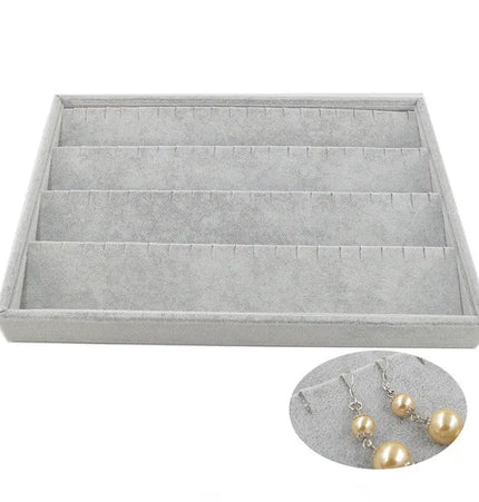 Velvet Jewelry Display Tray for Rings, Earrings & Necklaces null