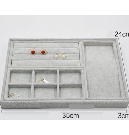 Velvet Jewelry Display Tray for Rings, Earrings & Necklaces null