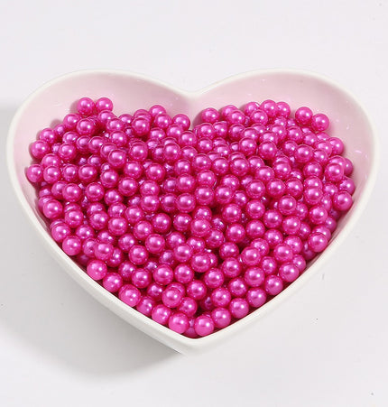 No Hole Round 3-10mm Imitation Pearl Loose Beads