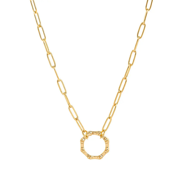 12 Birthstone Open Ring Pendant Necklace and Bracelet – Stainless Steel null