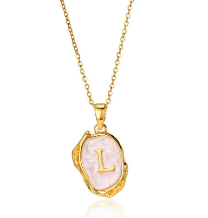 Minimalist Letter Pendant Necklace | Alphabet Wholesale Jewelry null