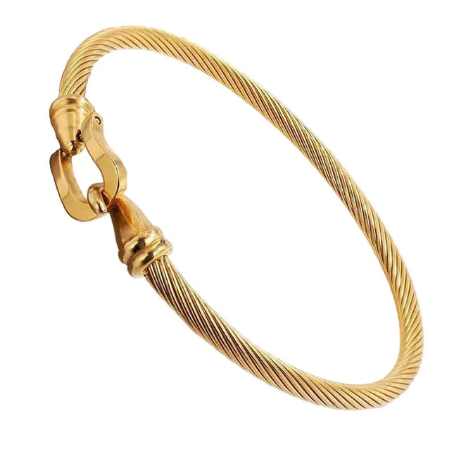 Stainless Steel Heart Buckle Bracelet | Minimalist Horseshoe Bracelet Wholesale null