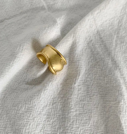Minimal Irregular Gold Adjustable Ring null