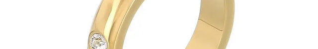 18K Gold Plated Diamond Studded Ring | Titanium Steel Waterproof Ring Wholesale null