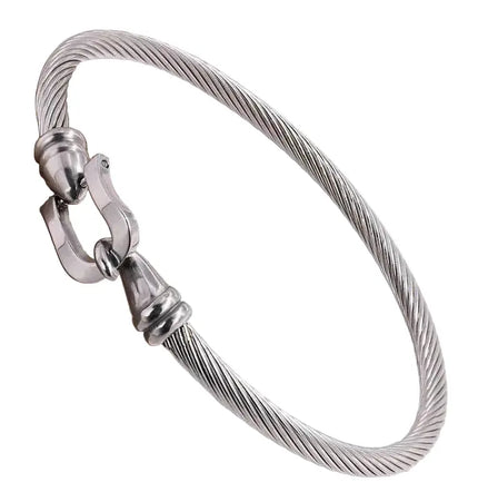 Stainless Steel Heart Buckle Bracelet | Minimalist Horseshoe Bracelet Wholesale null