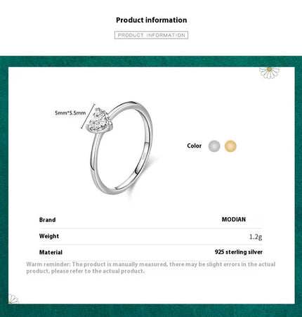 925 Sterling Silver Heart Ring null