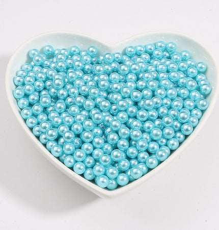 No Hole Round 3-10mm Imitation Pearl Loose Beads