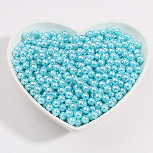 No Hole Round 3-10mm Imitation Pearl Loose Beads