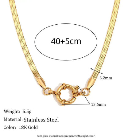 18K Gold Plated Stainless Steel DIY Chain Necklace null