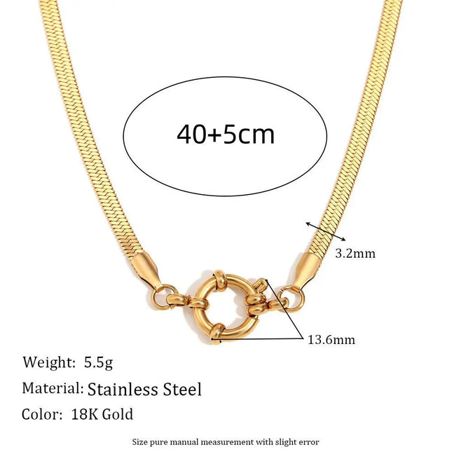 18K Gold Plated Stainless Steel DIY Chain Necklace null