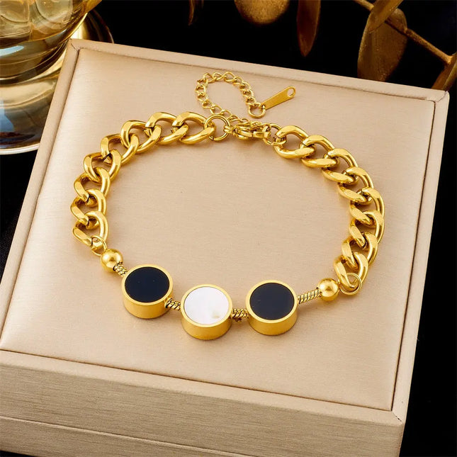 All-Matching Gold Fashion Bracelet – Titanium Steel Wholesale Jewelry null