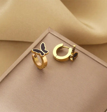 Titanium Steel No-Fading Geometric Earrings null