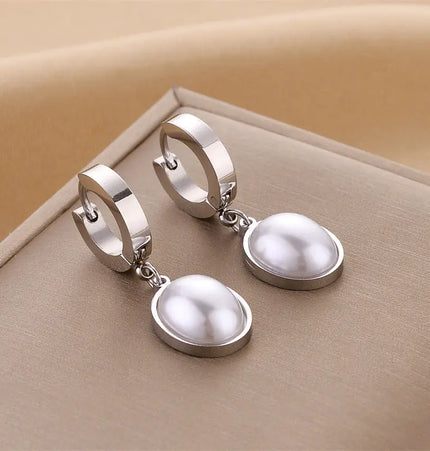 Titanium Steel No-Fading Geometric Earrings null