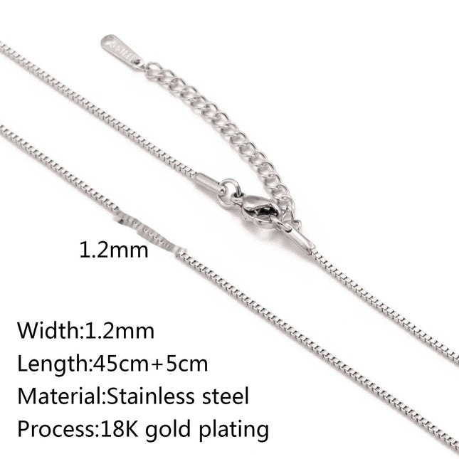 Stainless Steel 18K Gold Plated Chain Necklace – Base for Personalized Jewelry null
