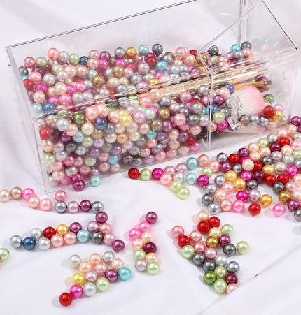 No Hole Round 3-10mm Imitation Pearl Loose Beads
