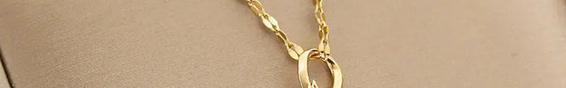 Gold Luxurious Diamond-studded Titanium Steel Necklace Women's Fashion Jewelry Europe Wholesale