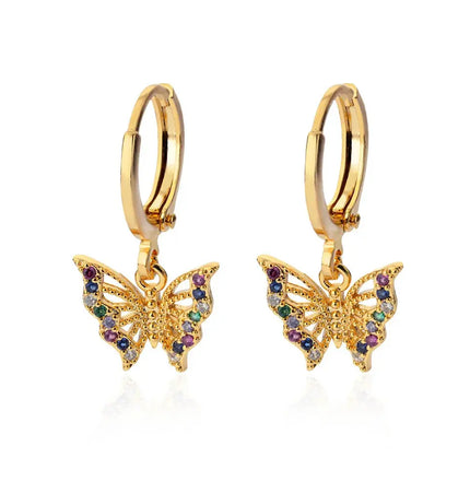 Stainless Steel Butterfly Ear Clip Earrings | Waterproof Gold Clip Earrings Wholesale null