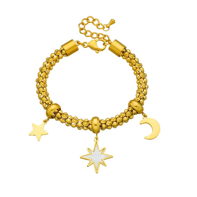 Summer Star Charm Stainless Steel Bracelet null