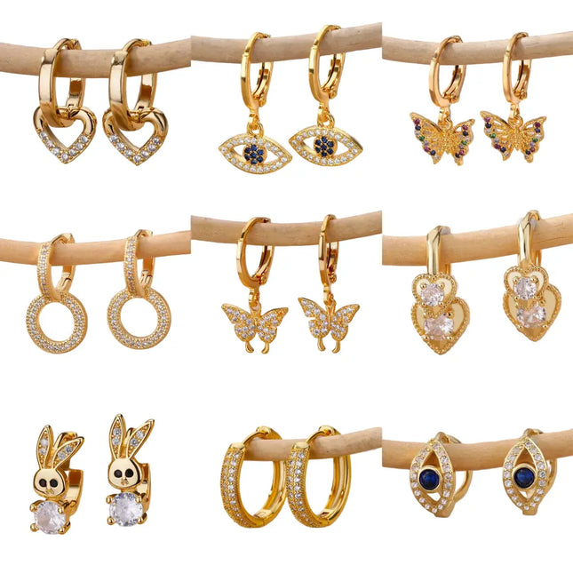 Stainless Steel Butterfly Ear Clip Earrings | Waterproof Gold Clip Earrings Wholesale null