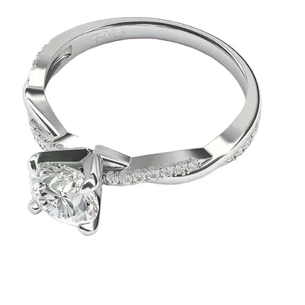 Silver Plated Elegant Engagement Ring null