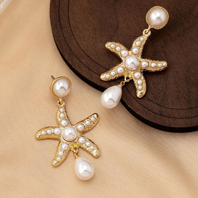 Luxury Starfish Pearl Earrings for Women | Wholesale Metal Jewelry null
