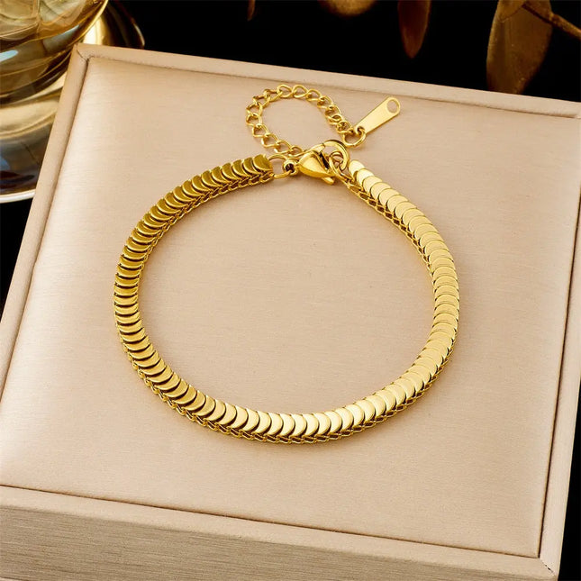 All-Matching Gold Fashion Bracelet – Titanium Steel Wholesale Jewelry null