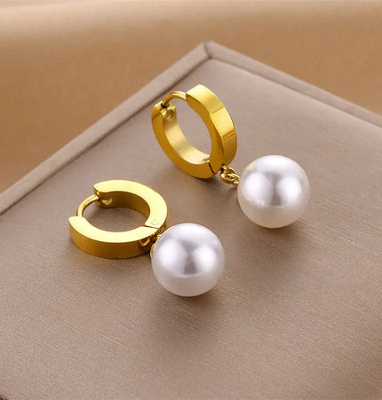 Titanium Steel No-Fading Geometric Earrings null