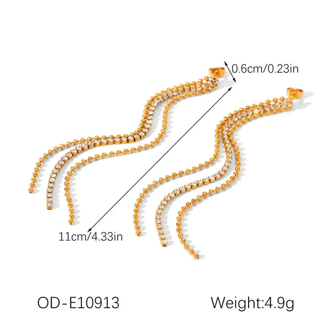 Flower Heart And Butterfly Design Earrings Gold null