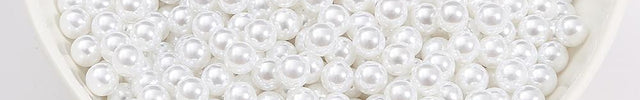No Hole Round 3-10mm Imitation Pearl Loose Beads