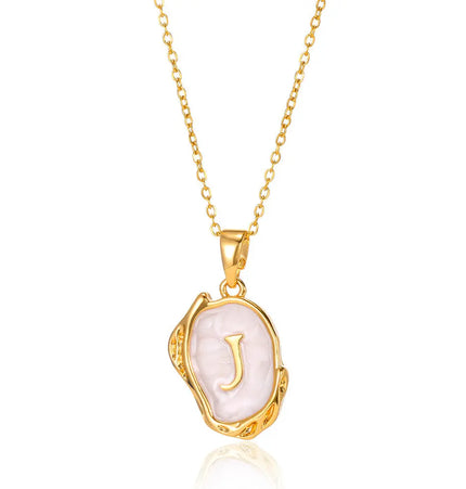 Minimalist Letter Pendant Necklace | Alphabet Wholesale Jewelry null